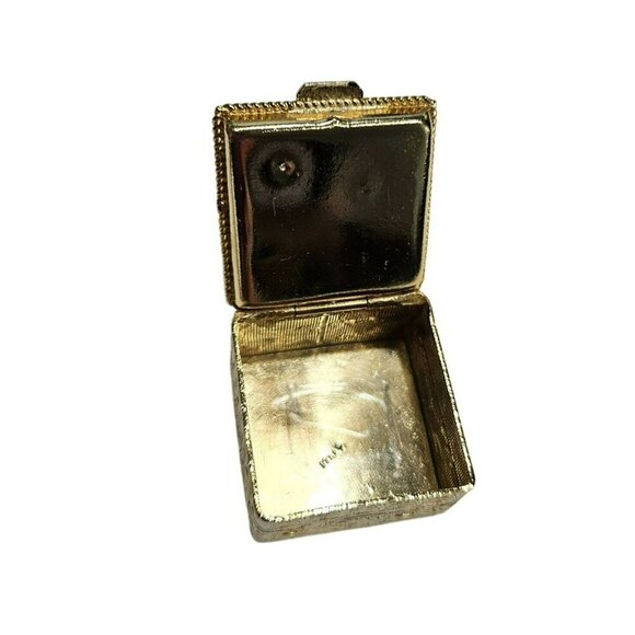 Vintage Ornate Trinket Pill Box Intricate Mosac Tile Filigree Detail Italy - Picture 8 of 11
